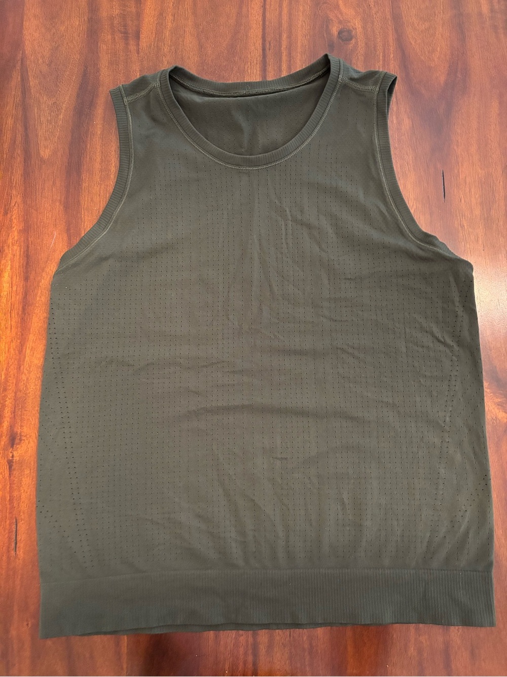 Athleta Olive Green Perforated Tank Top